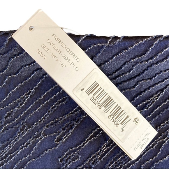 NWT Donna Karan Home Silk Embroidered Pillow Cover Sham - Picture 4 of 9